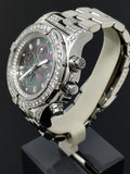 Breitling Super Avenger A13370 51mm with Custom Natural Diamond Rim, Bezel, Lugs, and Dial