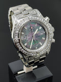 Breitling Super Avenger A13370 51mm with Custom Natural Diamond Rim, Bezel, Lugs, and Dial